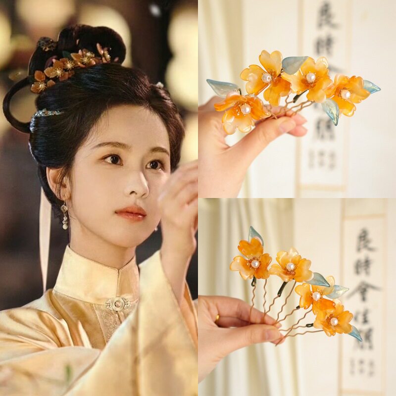 雁回时陈都灵同款衍生发饰发夹排钗发簪盘挽发掩鬓古风流苏头饰品
