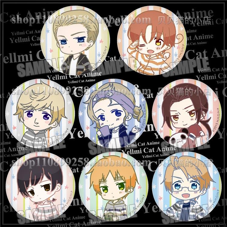 黑塔利亚徽章吧唧Axis Powers 动漫Q版周边胸章挂件随身镜现货E