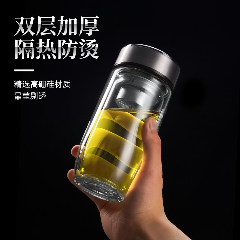 商务单双层玻璃杯车载鹅蛋男女士水杯大容量加厚便携防爆茶杯定制,餐饮具,玻璃杯,淘宝优惠券,粉丝福利购,淘宝优惠卷