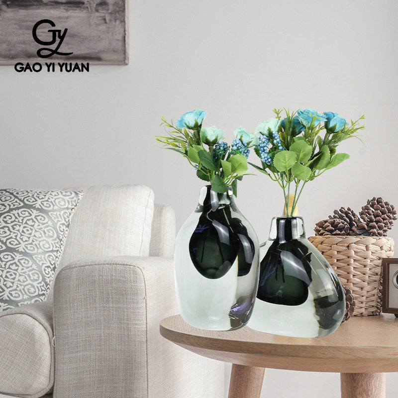 北欧风玻璃花瓶电视机柜办公室商场装饰透明玻璃花瓶,鲜花速递/花卉仿真/绿植园艺,花瓶,淘宝优惠券,粉丝福利购,淘宝优惠卷