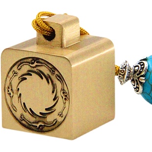 琢悦黄铜小方章个人姓名印章便携雕刻私章名字刻字签名章私人铜章