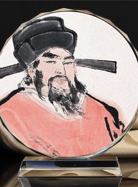 包拯/包公/包青天画像纪念品摆设装饰水晶摆件工艺品廉政文化礼物