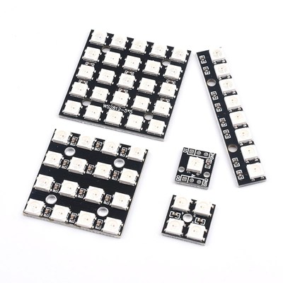 WS2812 5050 RGB LED内置全彩驱动幻彩灯开发板模块 方形LED灯
