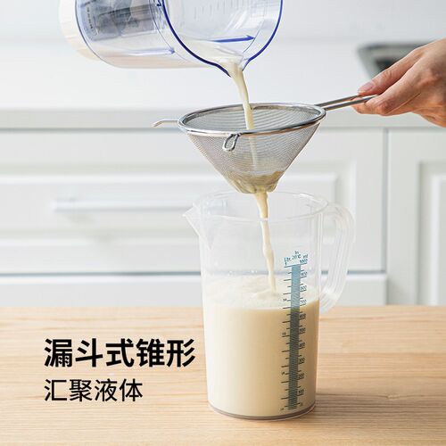 霜山304不锈钢豆浆果汁过滤网筛中药过滤30目滤油勺双耳漏勺漏网