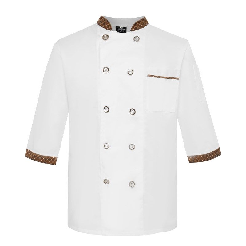 厨师服中袖七分袖长袖酒店西餐厅厨师厨房工作服男制服秋冬装