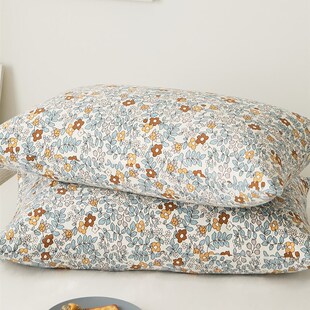 全棉48x74cm信封猫咪枕头套纯棉单人用 卡通天竺棉枕套1对2只装