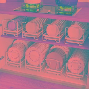 橱柜内碗碟收纳架厨房抽屉内置不锈钢晾放盘水槽小型窄沥水置物架