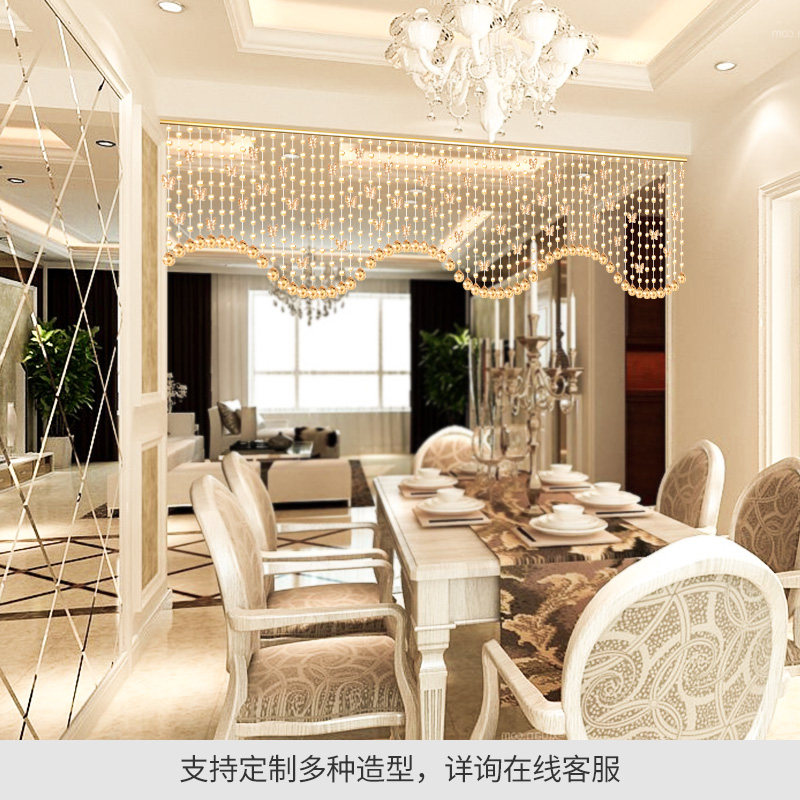 水晶珠帘门帘紫色金色蝴蝶新款客厅隔断帘子装饰卧室玄关帘过道帘
