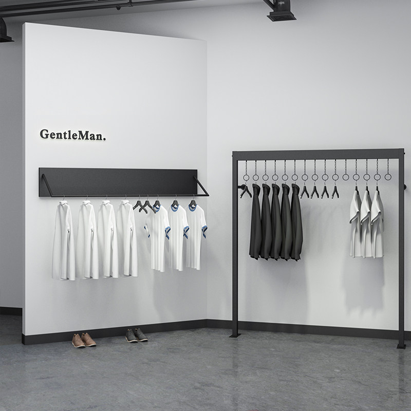 服装店时尚上墙壁挂架童装挂衣架男装店铁艺货架女装店简约展示架