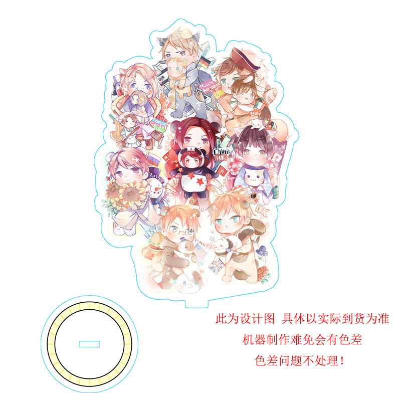 动漫周边立牌 黑塔利亚 义呆利 王耀 双面亚克力摆件摆台