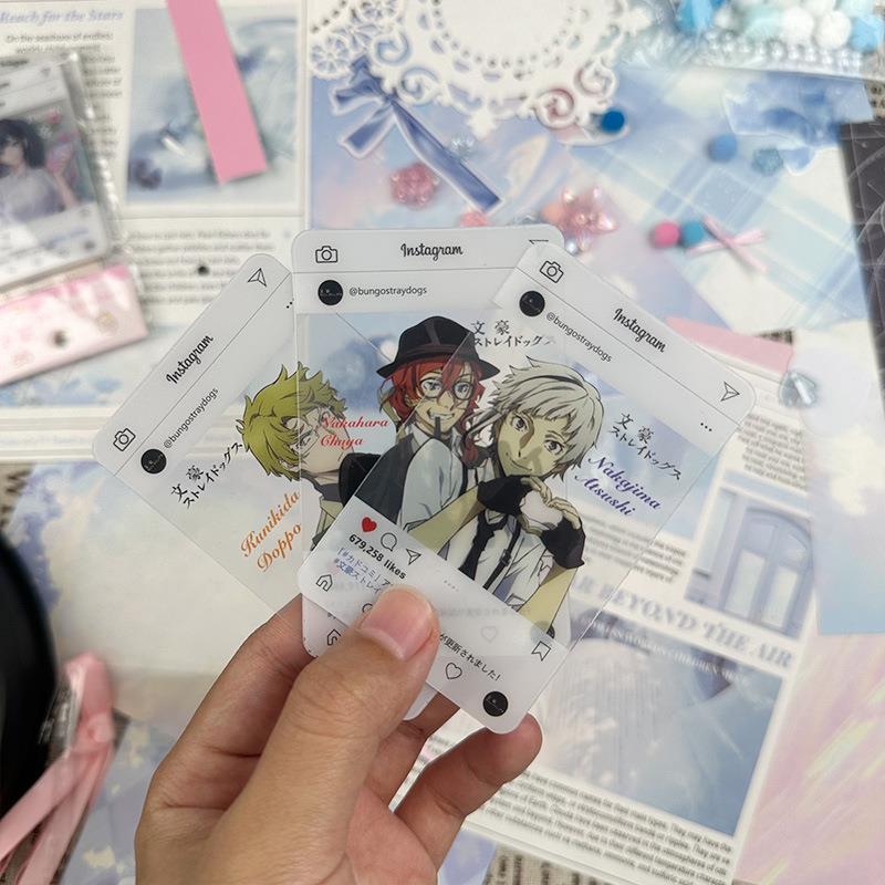 文豪野犬透卡动漫周边同款ins透明亚克力小卡拍立得高颜值PVC胶片