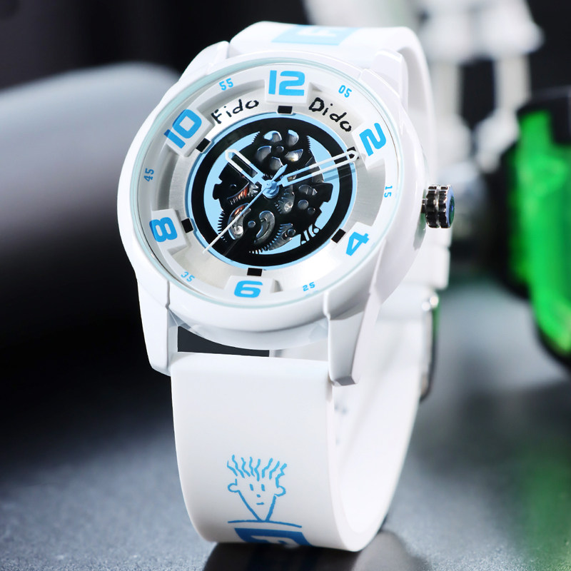 fidodido七喜小子手表运动时尚潮流腕表男女同款防水带夜光石英表