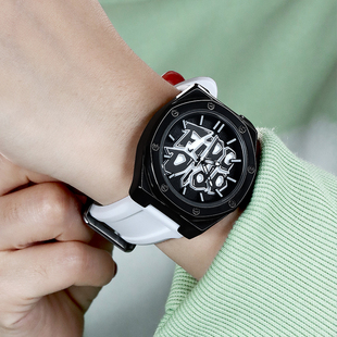 fidodido七喜小子手表男女同款 简约防水夜光情侣表 街头涂鸦时尚