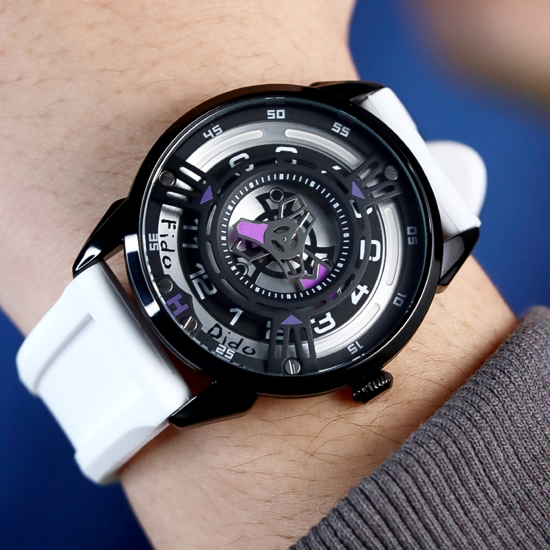 fidodido七喜小子手表男女同款学生运动石英表防水夜光镂空腕表