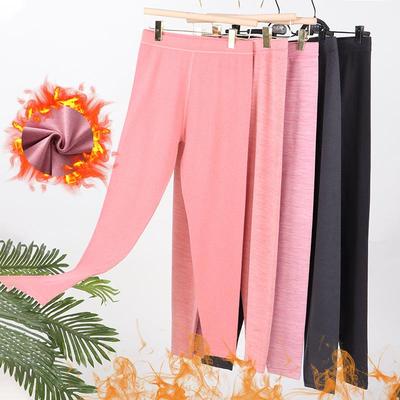 德绒保暖秋裤高腰痕秋裤柔软紧身裤女款保暖裤女士春秋装女裤