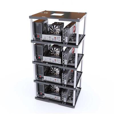 叠加多层 电脑机箱 开放式托架 工作室专用机箱 支持ATX MATX主板