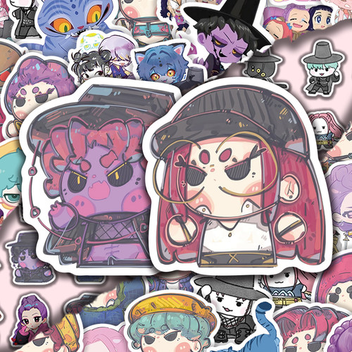 60张kpop沙加恶魔男团贴画猎魔女团Q版贴纸Sajaboys韩漫二次元DIY