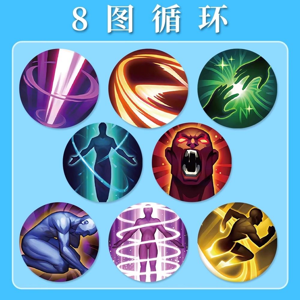 2000贴王者荣耀技能图标卷卷贴纸