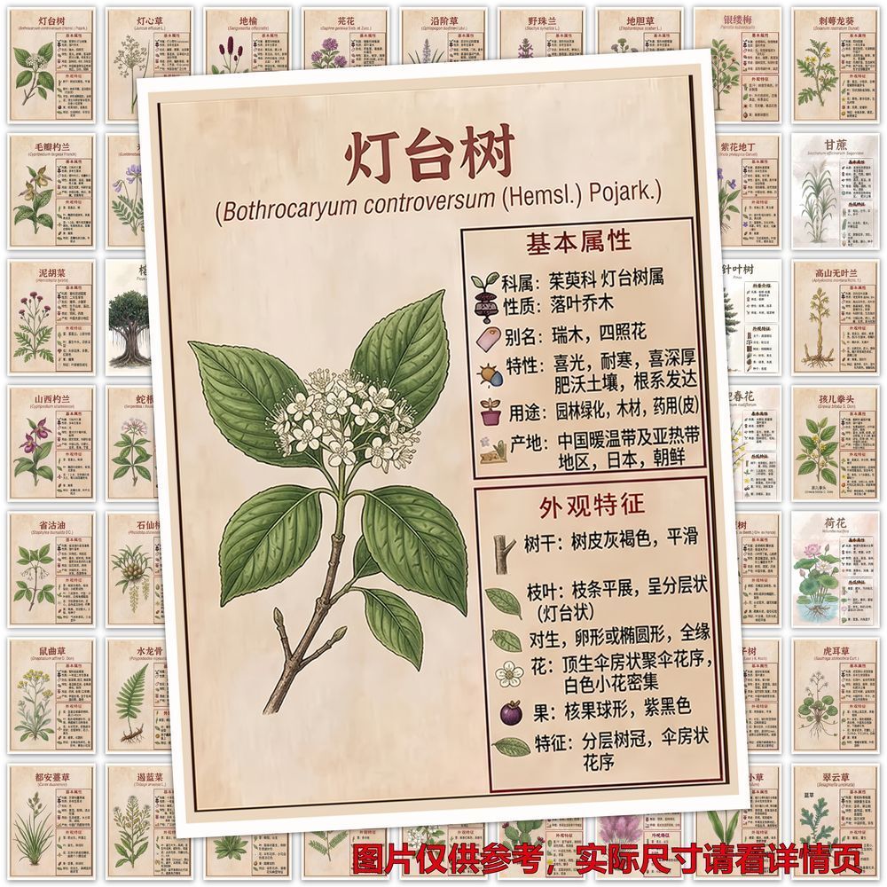 180张植物科学自然笔记贴纸