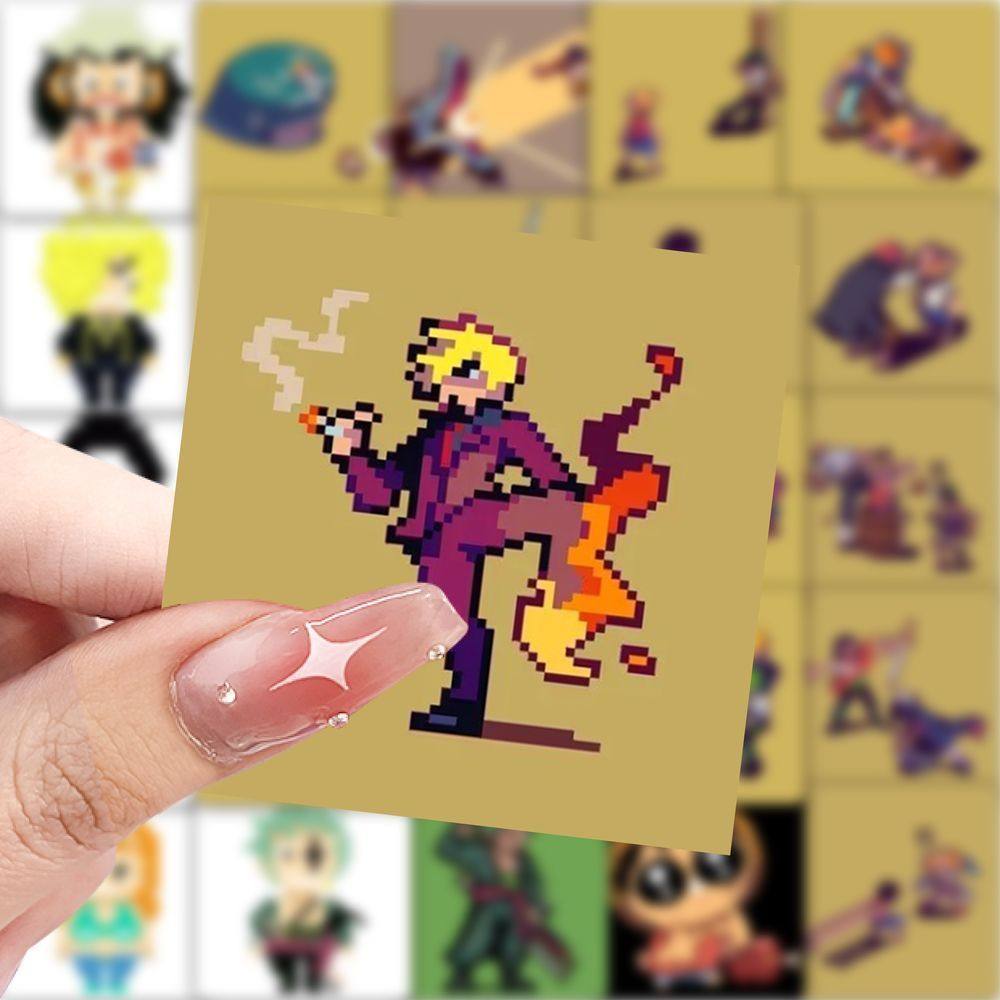 177张像素海贼王贴纸卡通创意二次元个性贴画手机diy装饰防水贴