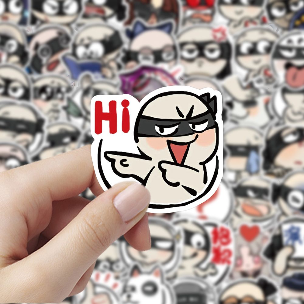 180张永劫无间气泡表情贴纸卡通趣味笔记本手账贴画手机防水贴纸