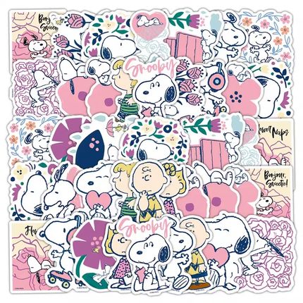 50张史努比贴纸高颜值可爱卡通人物装饰手机壳笔记本电脑防水贴纸