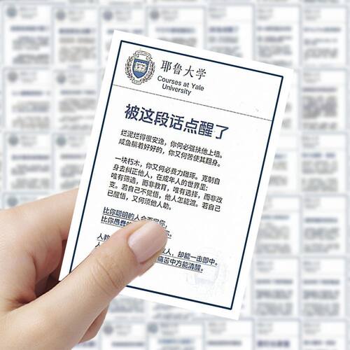 108张耶鲁阅读贴纸思维提升自律学习参考DIY笔记手账装饰防水自粘