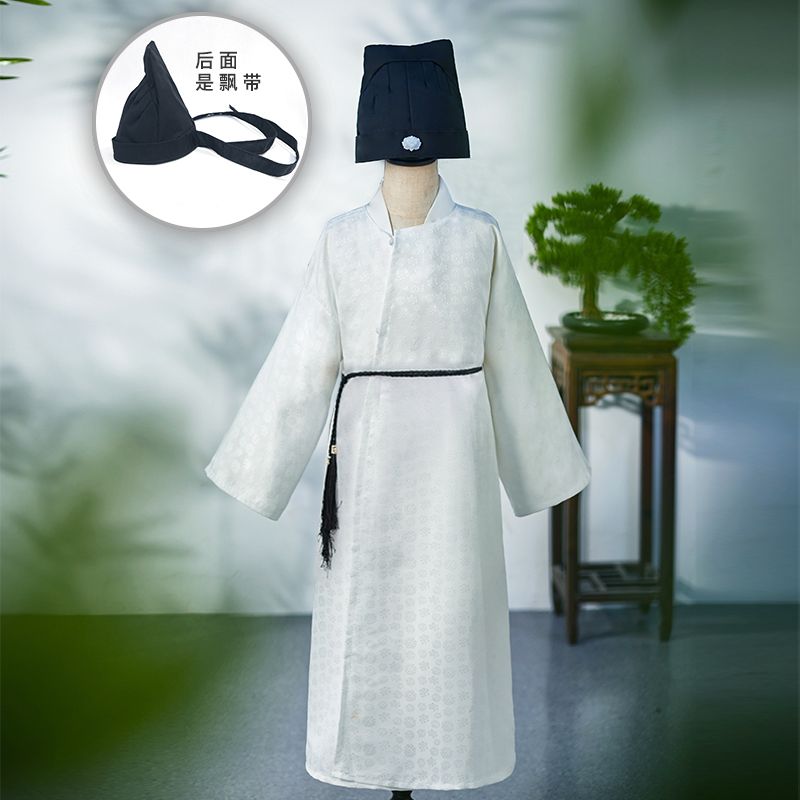 儿童汉服男童李白同款服装宝宝古风圆领袍唐宋制诗人春秋夏款古装