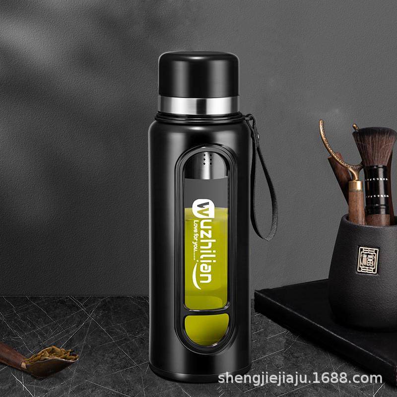 超大号玻璃杯大容量双层耐高温防摔男便携茶水分离泡茶水杯子1000,居家日用,除湿挂件,淘宝优惠券,粉丝福利购,淘宝优惠卷