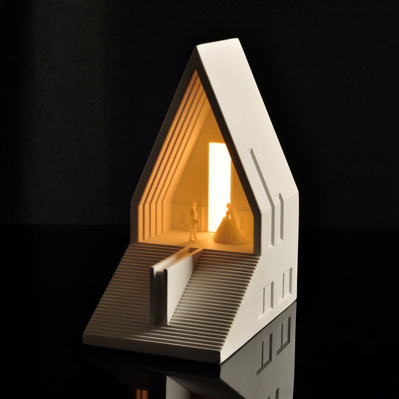 结婚七夕礼物蓝牙音响教堂小夜灯充电床头氛围台灯摆件新人伴手礼