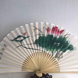 荣昌折扇 全手工 8寸 9寸 真丝 30骨 舞台 好开合 双面 手绘