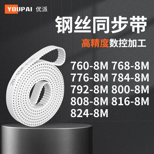 同步皮带8M7768hM7848M7928M8008M8088M8168M824-8M机械PU型同步