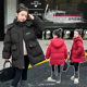 加厚中长款 儿童冬装 大童女孩棉衣袄外套 羽绒棉服2024新款 女童冬季
