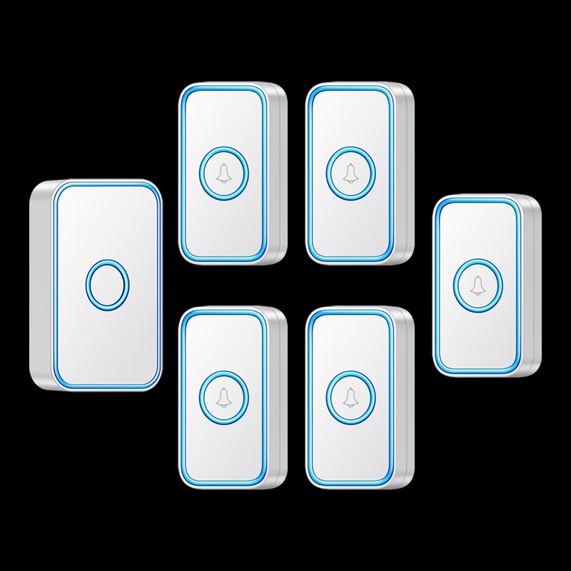 智能无线门铃五拖一超远距离电子门玲遥控家用智能老人病人呼叫器