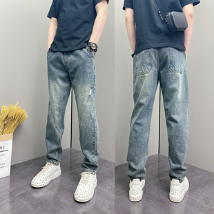 水洗宽松牛仔裤 长裤 男款 宽松休闲哈伦裤 子 潮牌锥形萝卜裤 2025新款