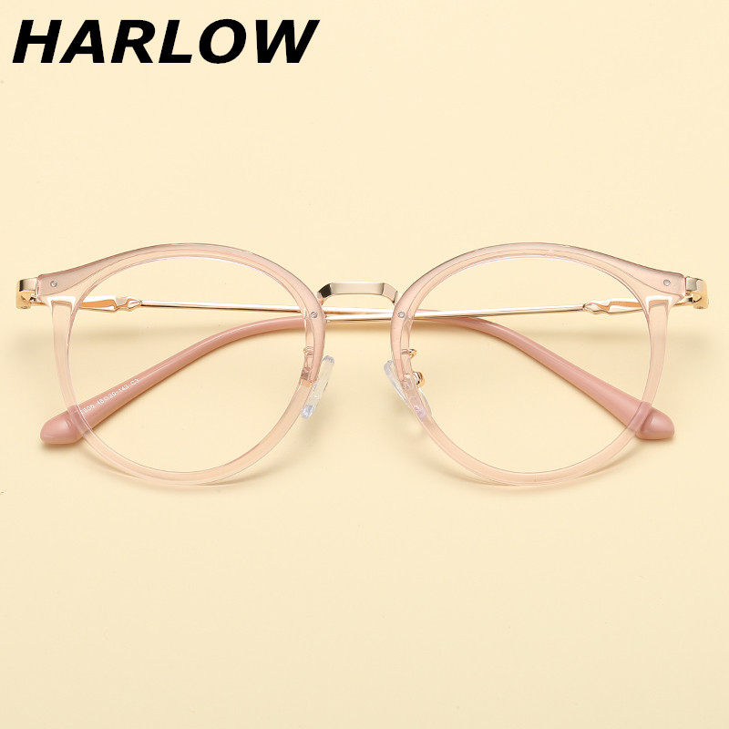 粉色透明复古眼镜框女韩版潮圆脸大框近视适合方脸的眼镜架女韩国,ZIPPO/瑞士军刀/眼镜,眼镜架,淘宝优惠券,粉丝福利购,淘宝优惠卷