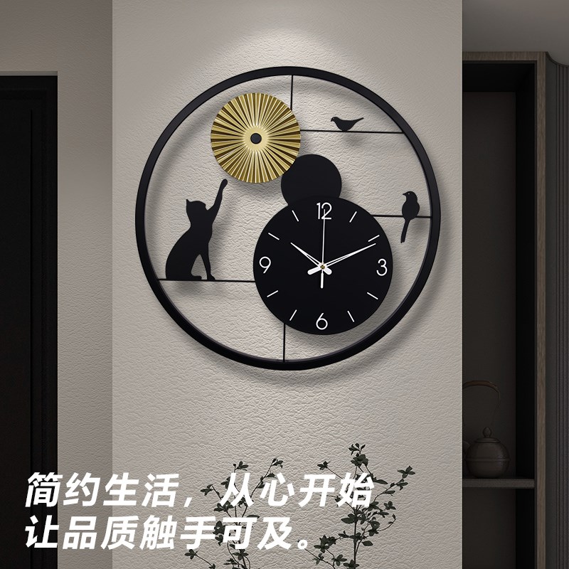 现代大气时尚挂钟客厅钟表个性创意艺术装饰静音免打孔装饰简约钟