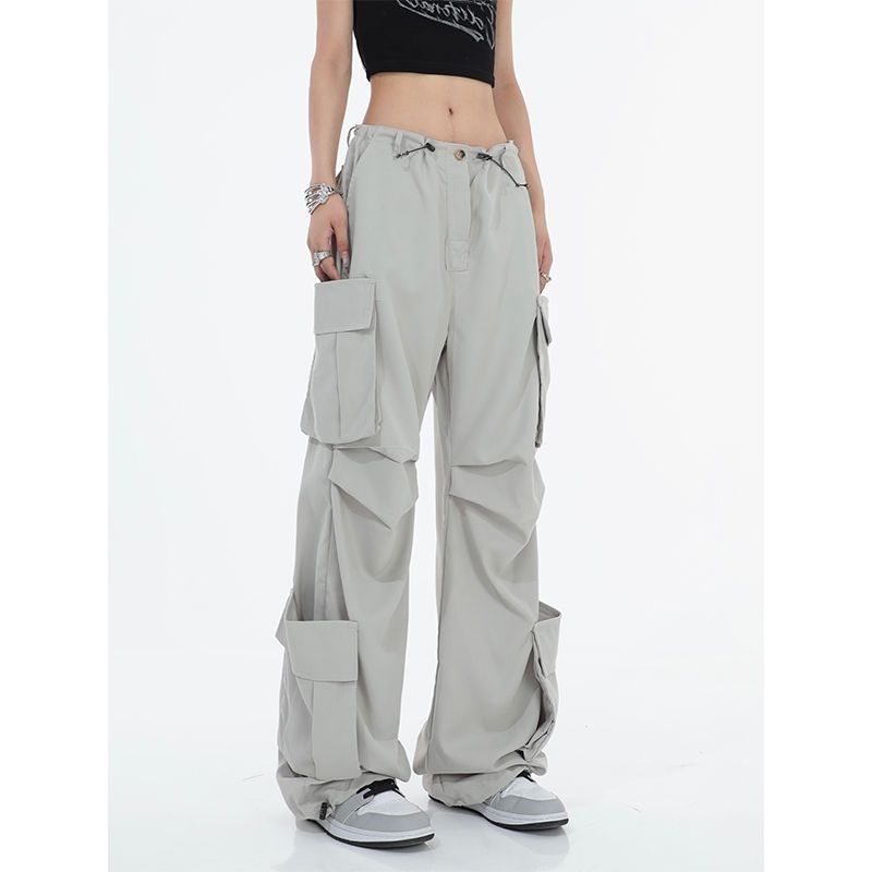 美式街头工装裤男女m港风复古阔休闲裤