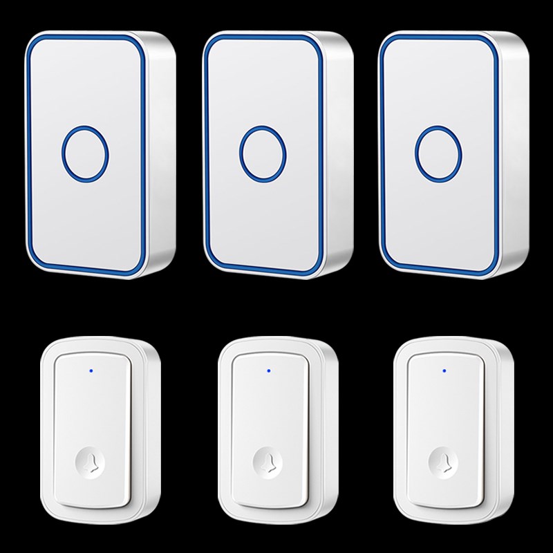 无线电门铃三拖三家用门铃远距离电子智能遥控门铃呼叫器防水