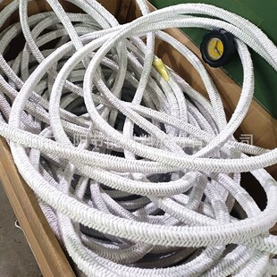 耐高温防火硅酸铝纤维绳 隔热保温圆编方编管套绳V 陶瓷纤维盘根