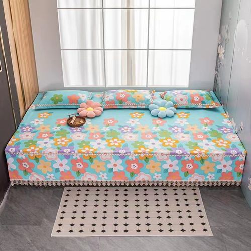 纯棉四季通用防滑榻榻米床盖全棉老粗布农村土炕铺盖大炕垫子定做