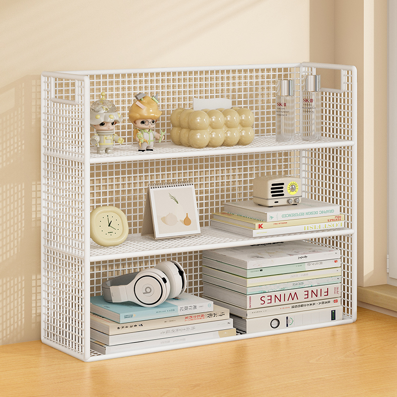 桌面书架置物架家用桌上收纳展示架学生小型简易多层小书柜储物架