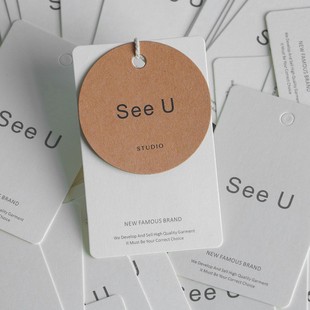 服装店吊牌定制女装高端挂卡定做男装价格签标签订做衣服商标订制