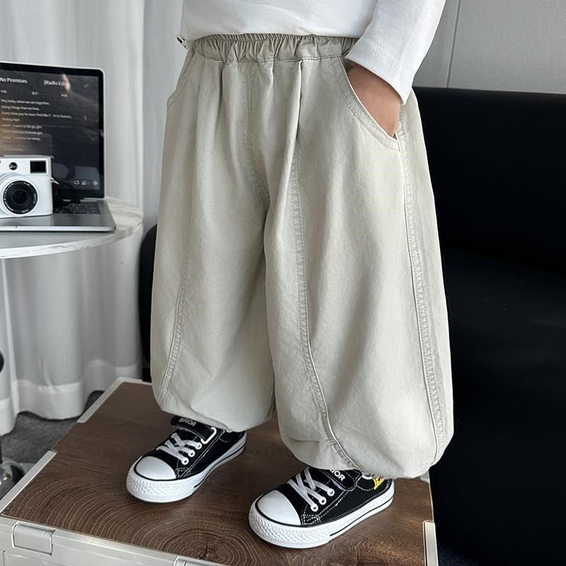 男童裤子春秋款2025新款韩版儿童酷帅宽松哈伦裤男孩宝宝休闲裤潮