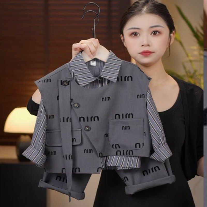 男童三件套春秋季2025新款韩版宝宝帅气马甲衬衫儿童休闲时髦套装,童装/婴儿装/亲子装,西服/小西装,淘宝优惠券,粉丝福利购,淘宝优惠卷