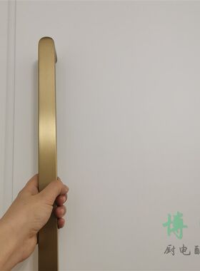 嵌入式冰箱拉手拉篮高柜酒柜洗碗机把手磨砂金黄铜哑光美式不锈钢