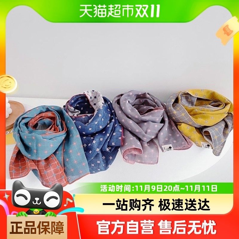 儿童围巾宝宝女棉麻围脖男童女童方巾保暖小孩脖套韩版潮春秋秋冬