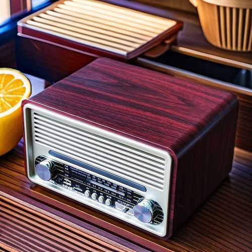 出日韩复古台式收音机调频中波短波手机蓝牙音箱插卡音响充电木制