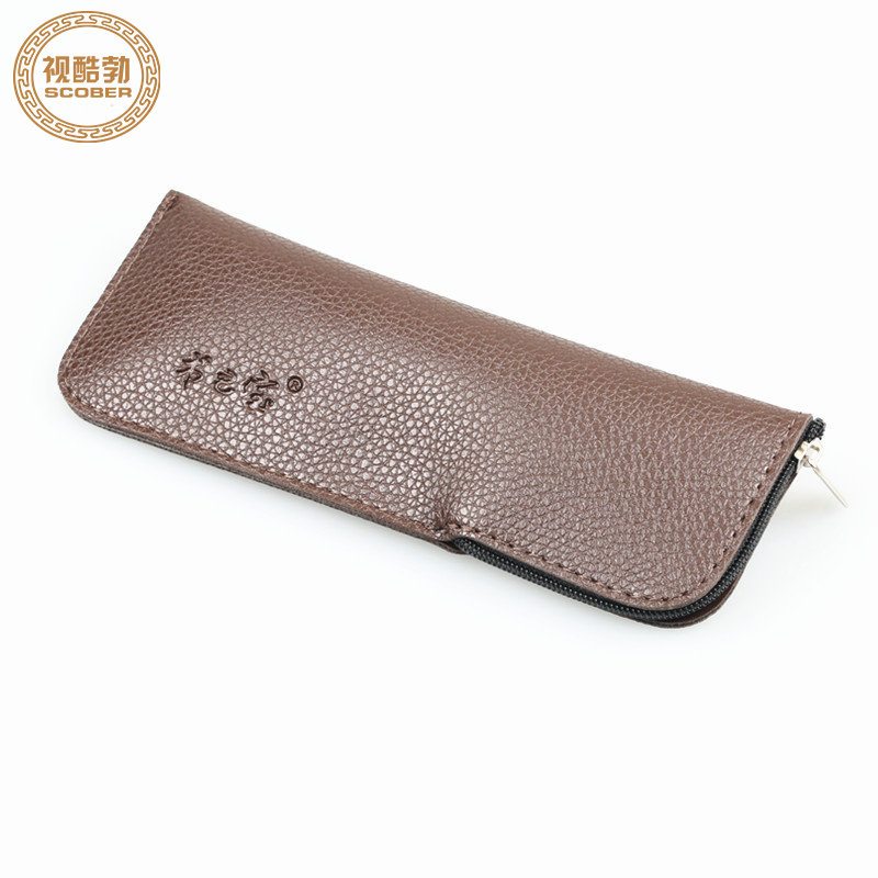 复古皮革眼镜袋子简约皮质老花近视眼镜皮套便携式眼睛插袋保护套