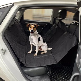 黑色车载后座狗狗宠物垫子多场景防水牛津布M材质防划伤便携可折